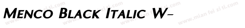 Menco Black Italic W字体转换
